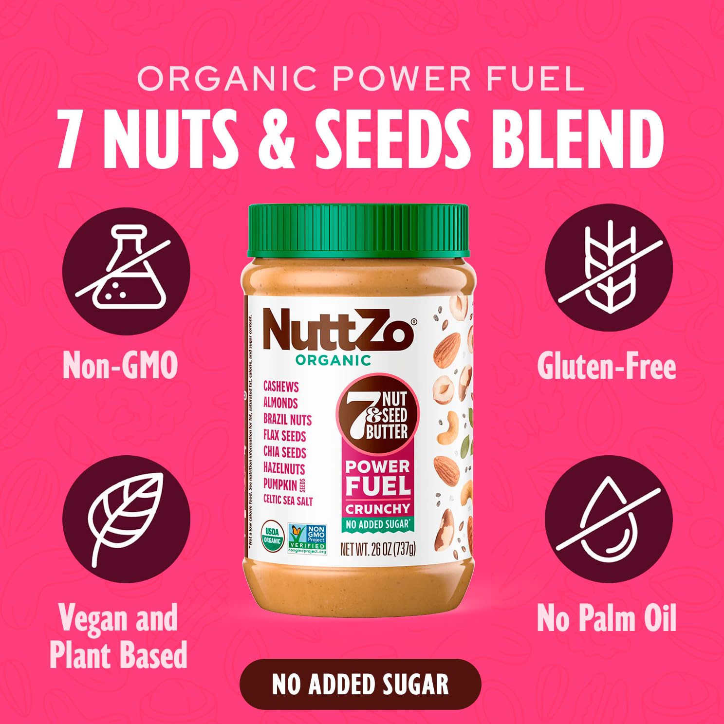 NuttZo Organic Power Fuel 7 Nuts and Seeds Butter