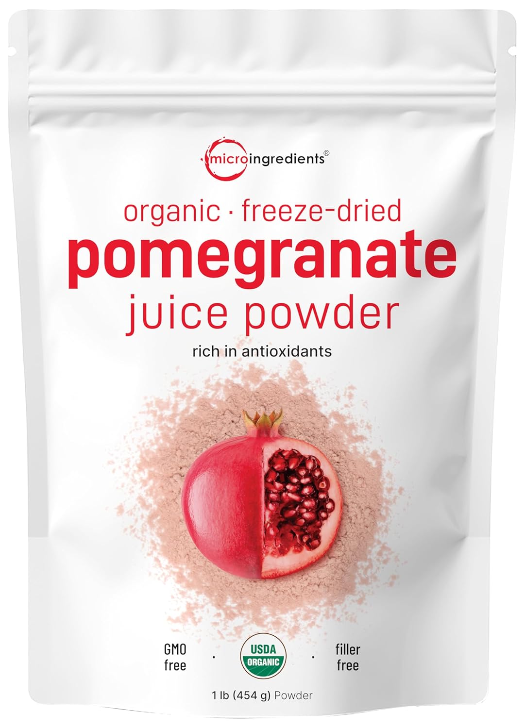 Organic Pomegranate Juice Powder - 100% Natural Fruit Powder - Freeze Dried & Cold Pressed
