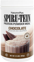 Natures Plus SPIRU-TEIN, Chocolate - Plant-Based Protein Shake 2.1 Pound