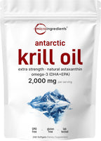 Micro Ingredients Antarctic Krill Oil Supplement 240 Count