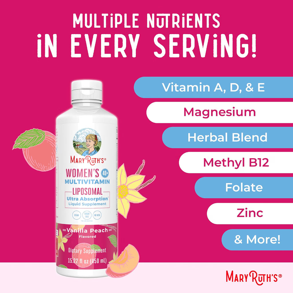 MARY RUTH'S Multivitamin Liposomal for Women 40+ | Womens Multivitamin Liposomal