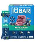 IQBAR Clean Protein Bars, Low Sugar Keto, Wild Blueberry 12-Count