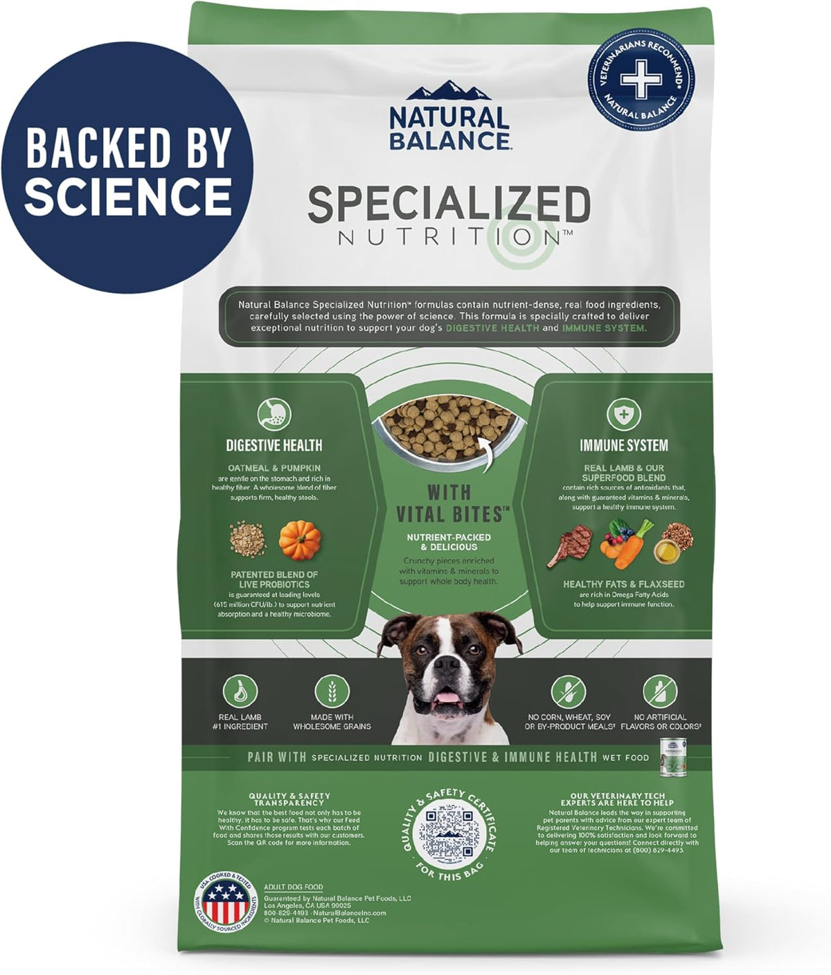 Natural Balance Specialized Nutrition Dog Food, Lamb & Oatmeal, 3.5 lb pk of 1