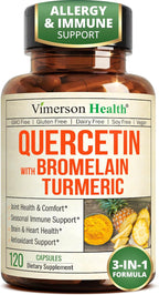 Vimerson Health Quercetin Bromelain Turmeric Supplement 120 Tablets