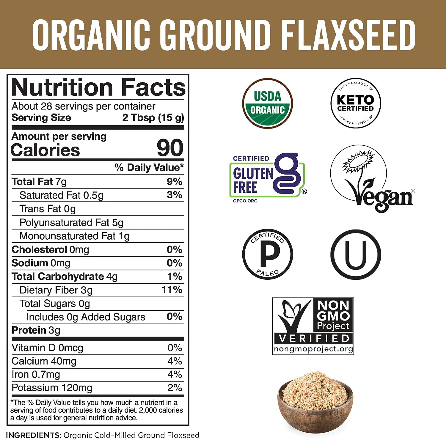 Viva Naturals Organic Ground Flaxseed