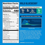 IQBAR Clean Protein Bars, Low Sugar Keto, Wild Blueberry 12-Count