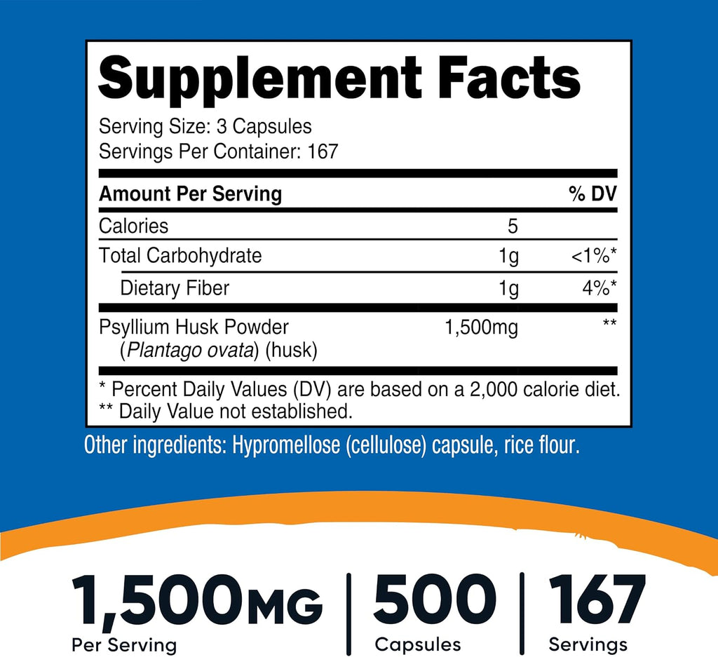 Nutricost Psyllium Husk -  Non-GMO & Gluten Free