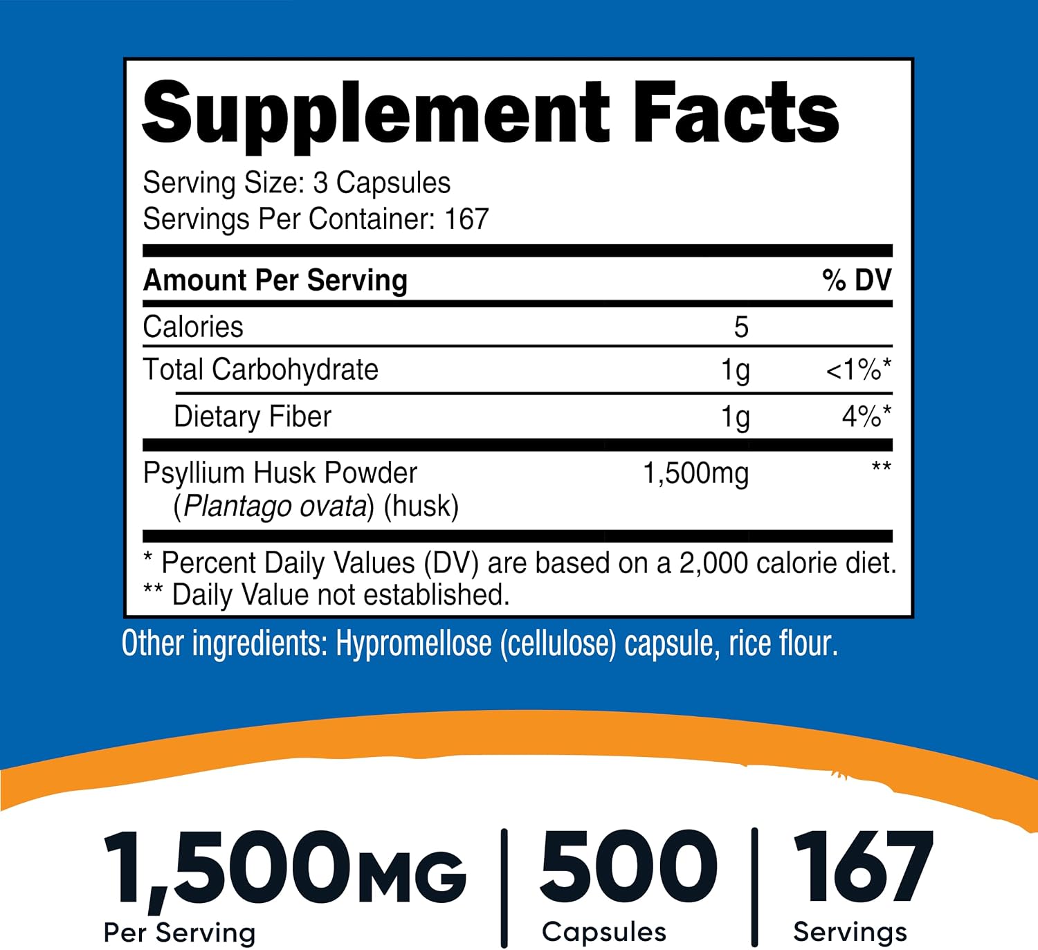 Nutricost Psyllium Husk -  Non-GMO & Gluten Free