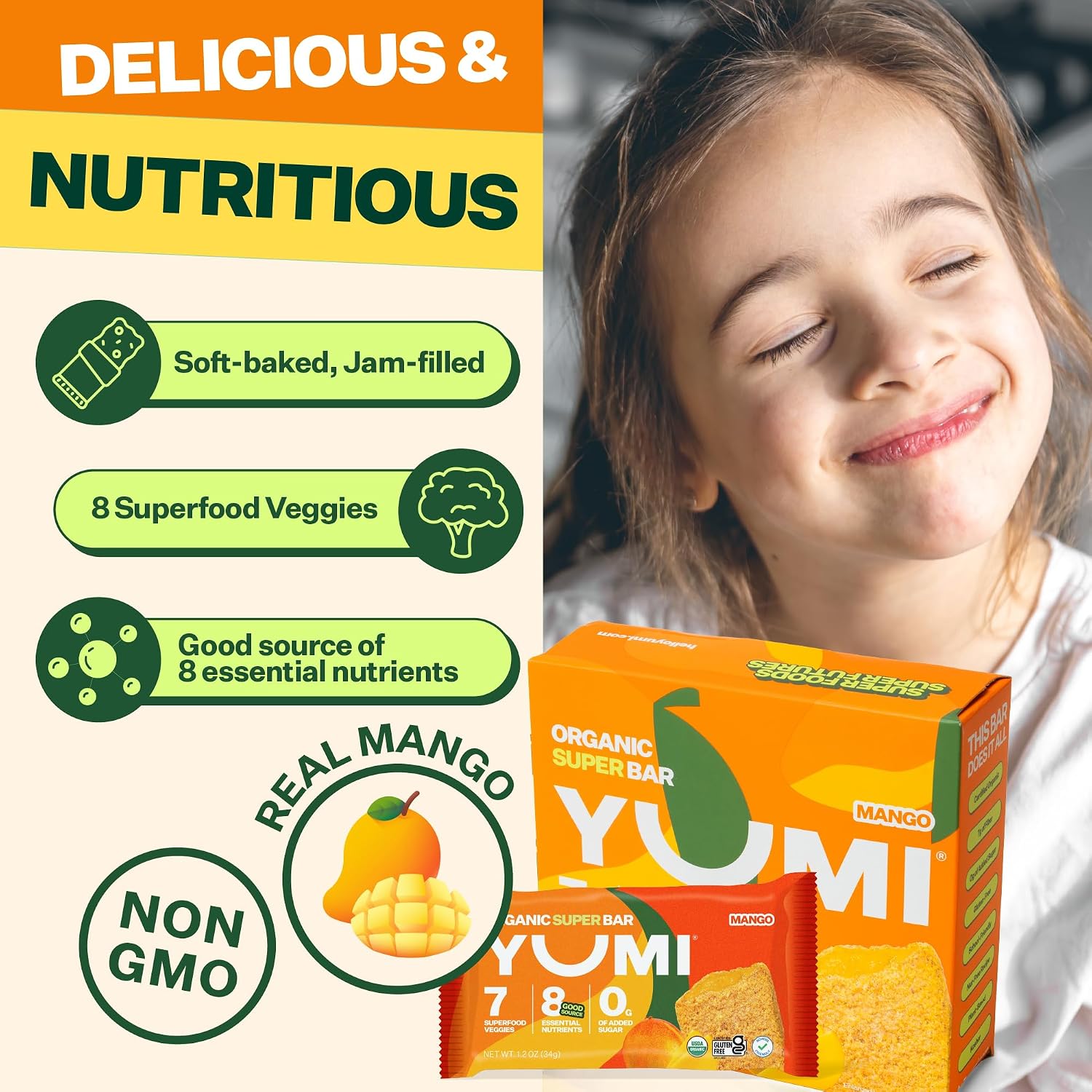 YUMI Organic Breakfast Superbar - Mango