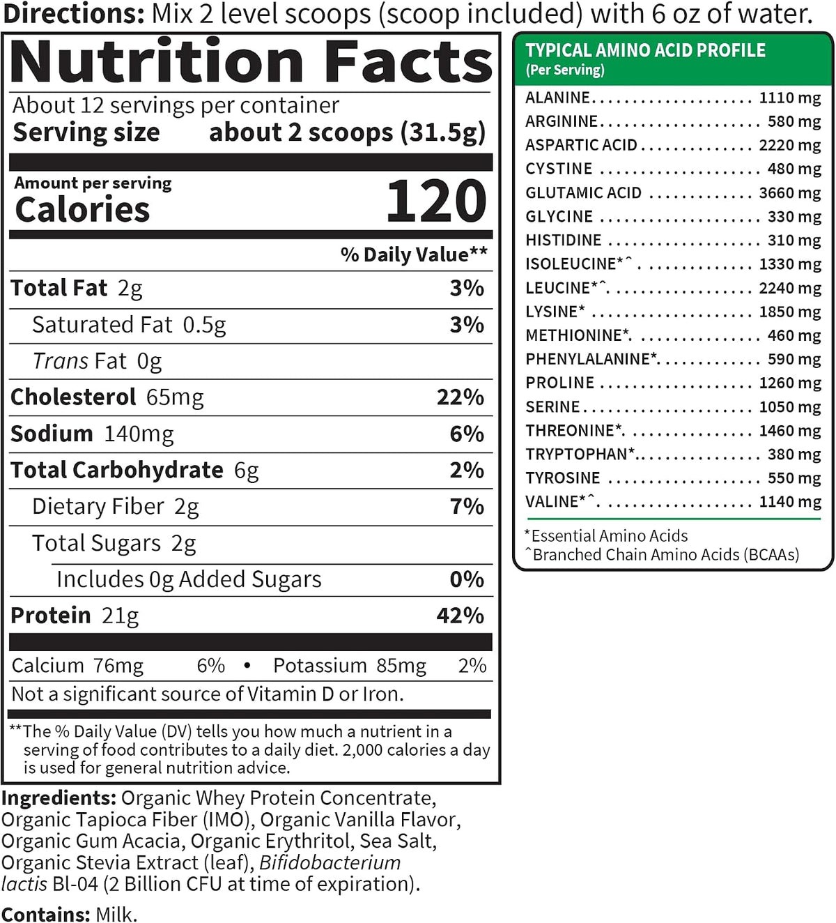 Garden of Life SPORT Grass Fed Whey Protein Powder, Vanilla, 20 Servings