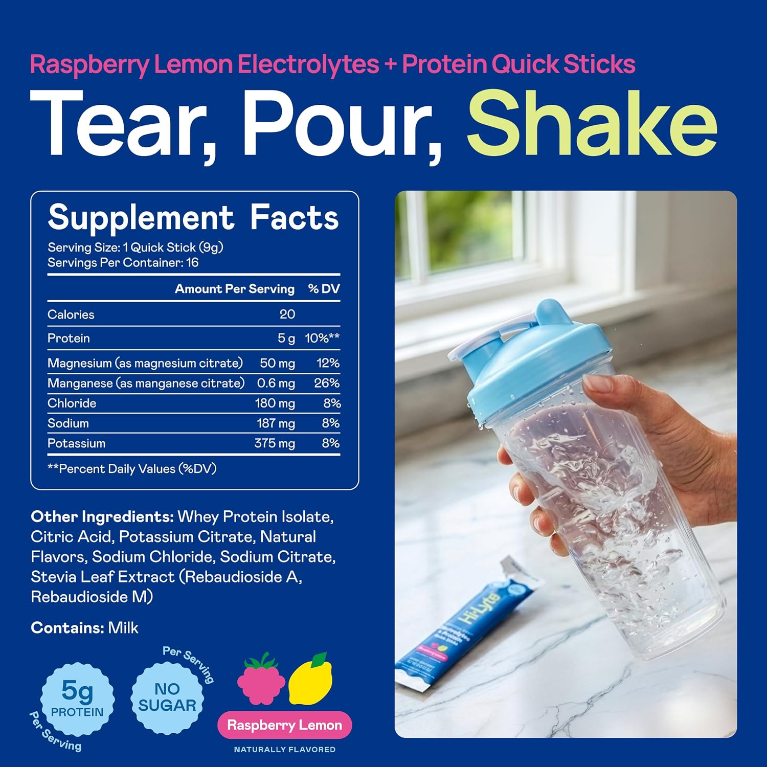 Hi-Lyte Electrolytes Protein Quick Sticks