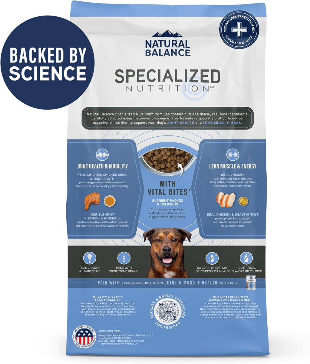 Natural Balance Specialized Nutrition Dog Food, Chicken & Oatmeal, 22 lb Pk of 1