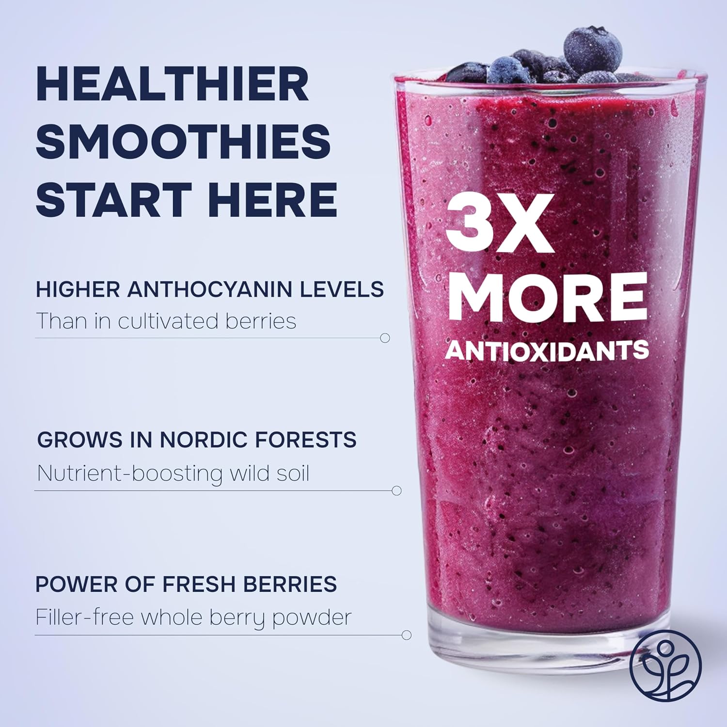 Wild Organic Blueberry Powder 5 Oz Bag - Antioxidant Rich Smoothies Freeze Dried