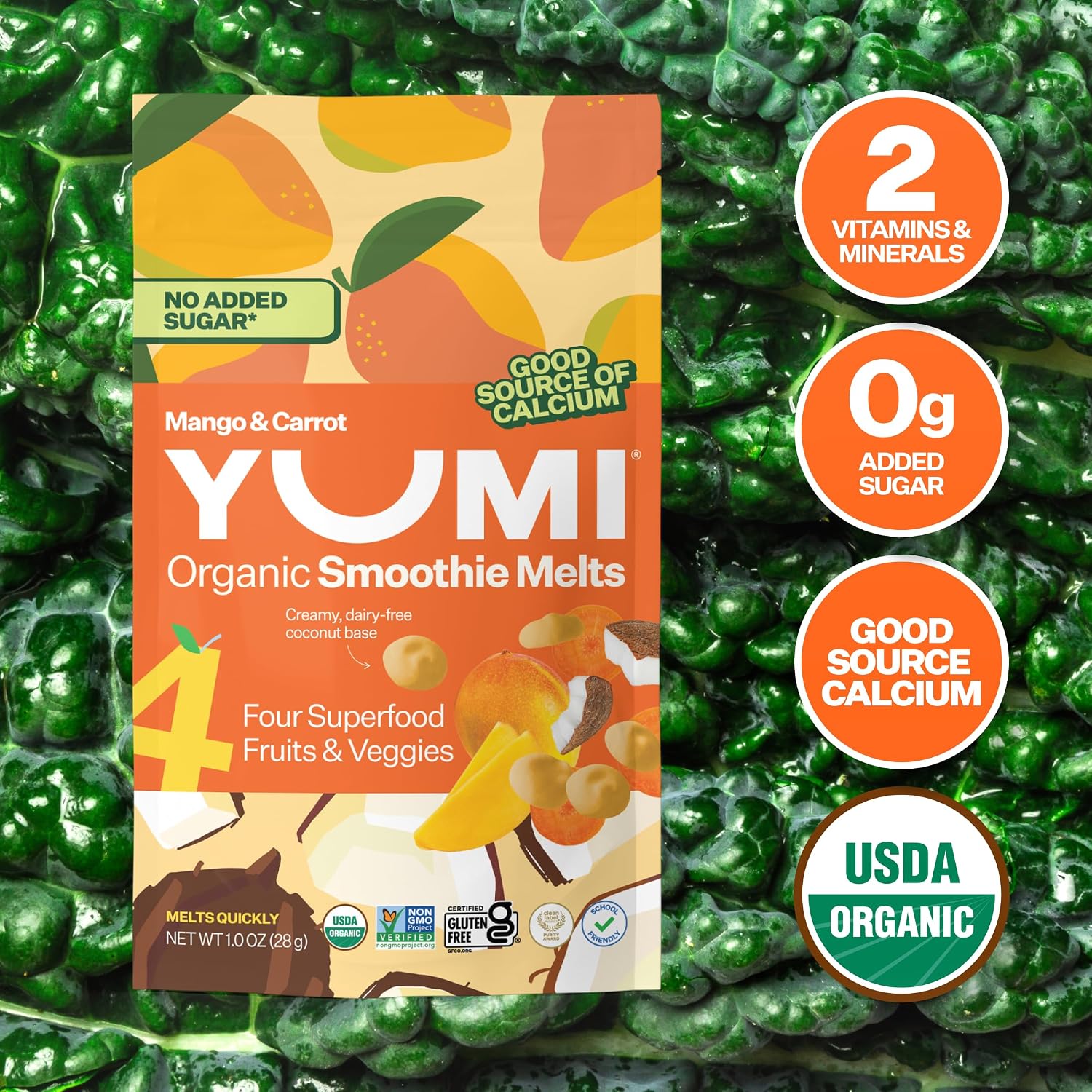 Yumi Organic Toddler Snacks Bars Apple Cinnamon & Squash  & Yumi Smoothie Melts Mango & Carrot