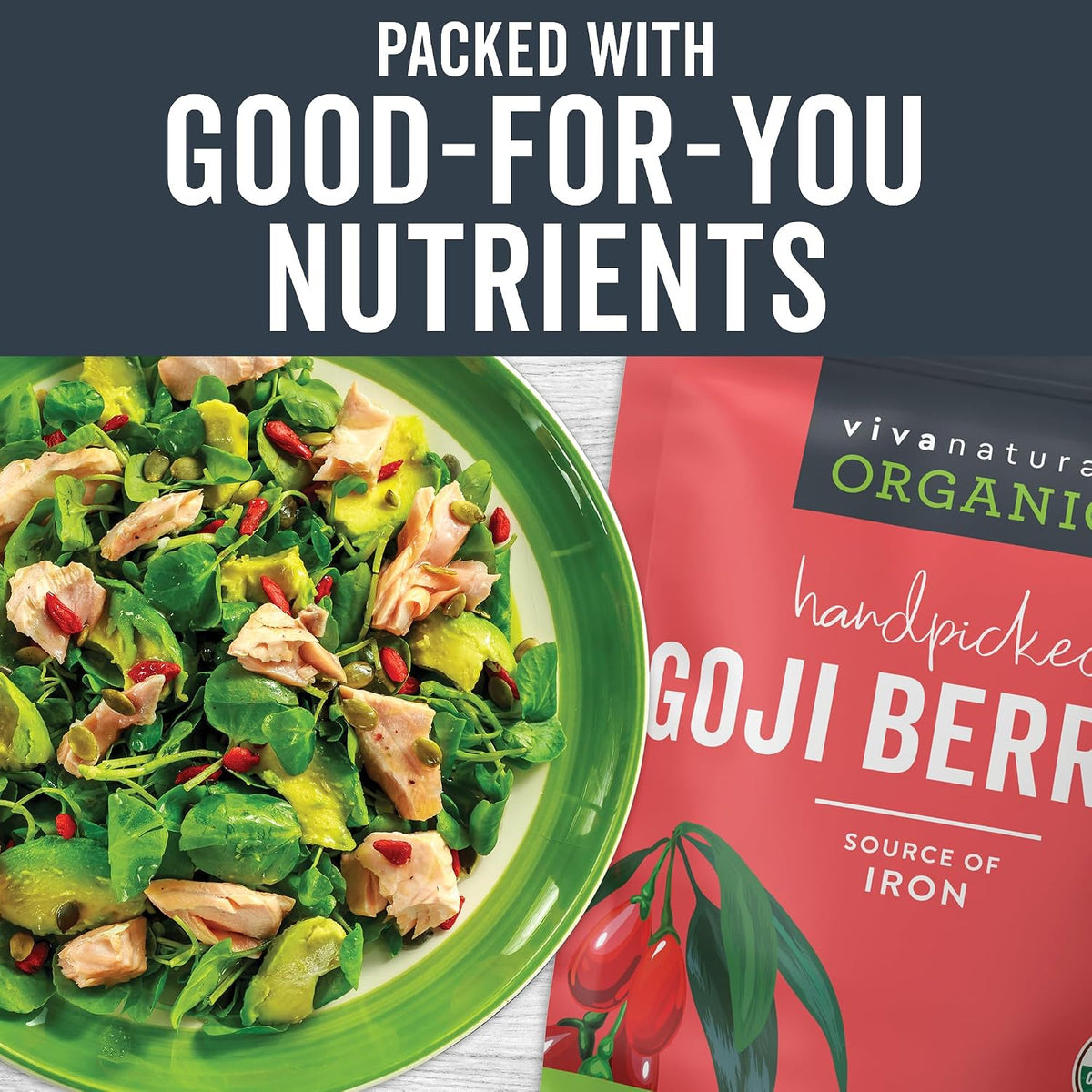 Viva Naturals Organic Dried Goji Berries 907g