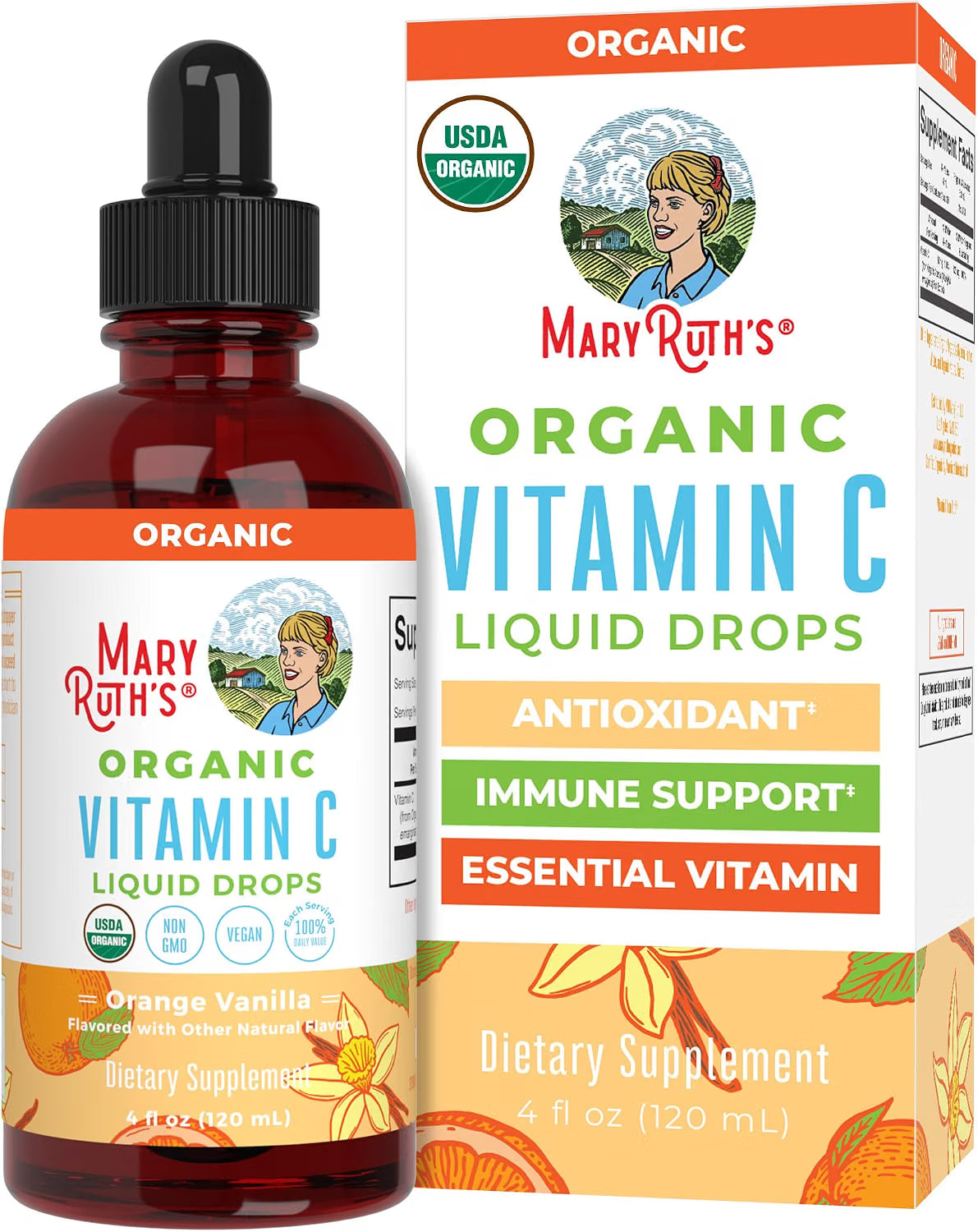 MARY RUTH'S Organic Vitamin C Supplement | Liquid Vitamin C Liquid Drops for Adults & Kids