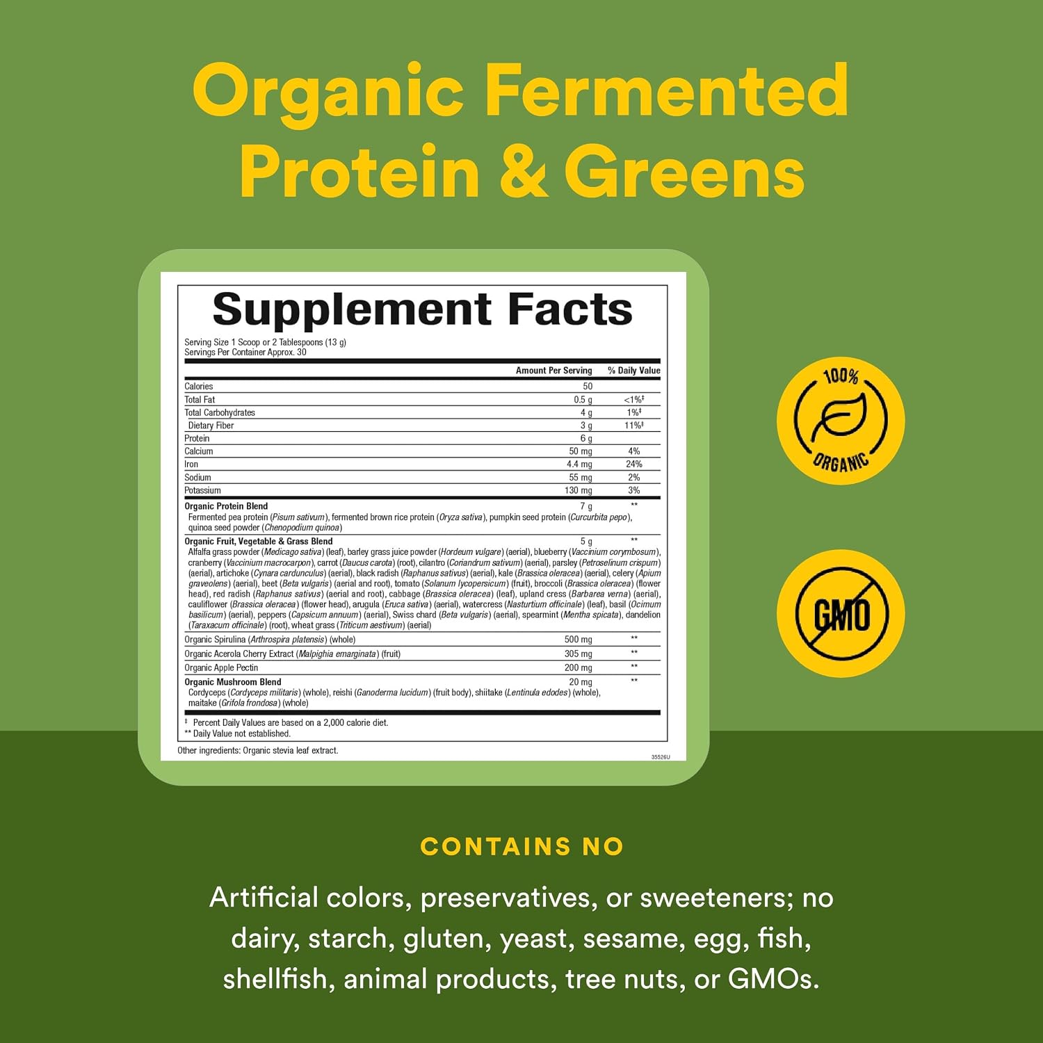 Whole Earth & Sea from Natural Factors, Organic Fermented Greens