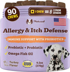 Natural Dog Company Allergy & Itch Defense Chews for Dogs, 90 Soft Chews