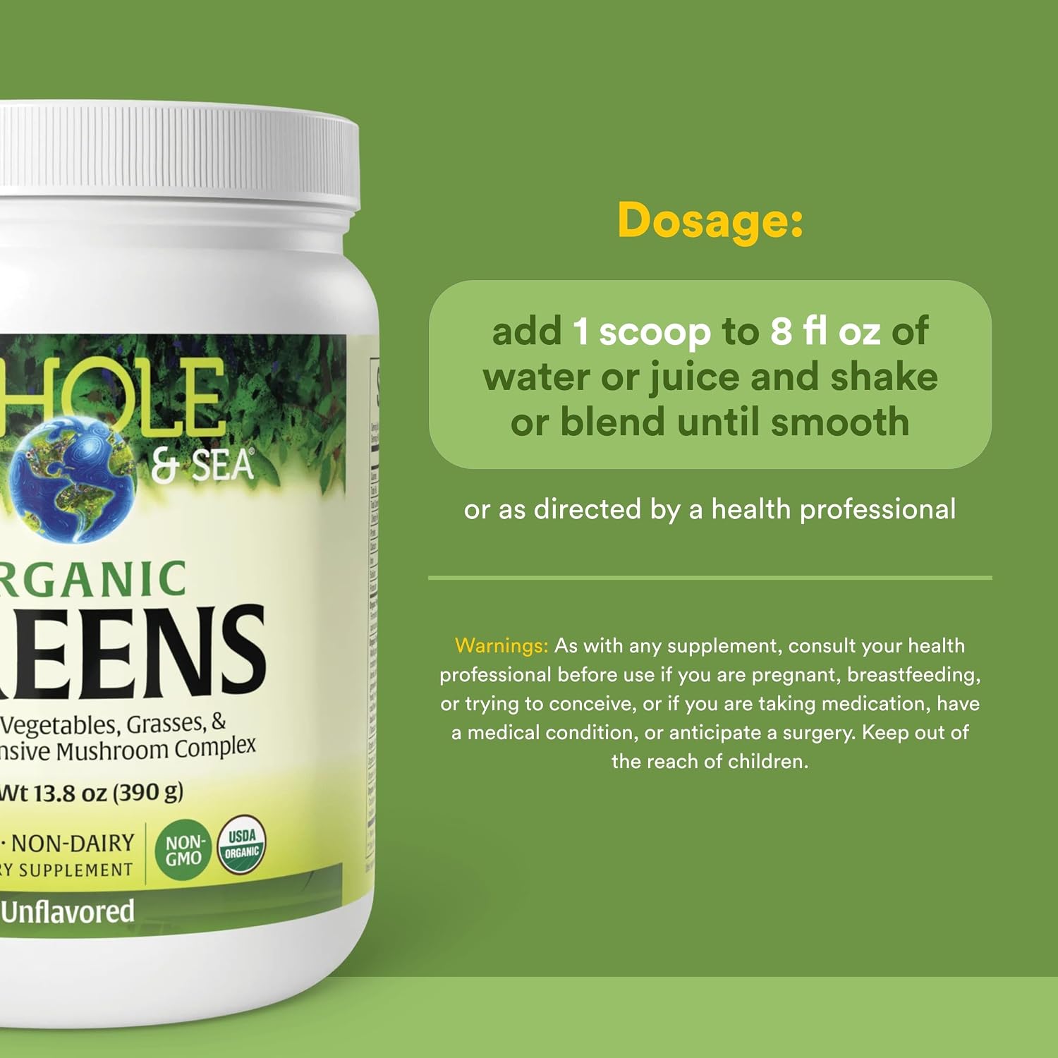 Whole Earth & Sea from Natural Factors, Organic Fermented Greens