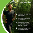 Natures Plus SPIRU-TEIN, Chocolate - Plant-Based Protein Shake 2.1 Pound