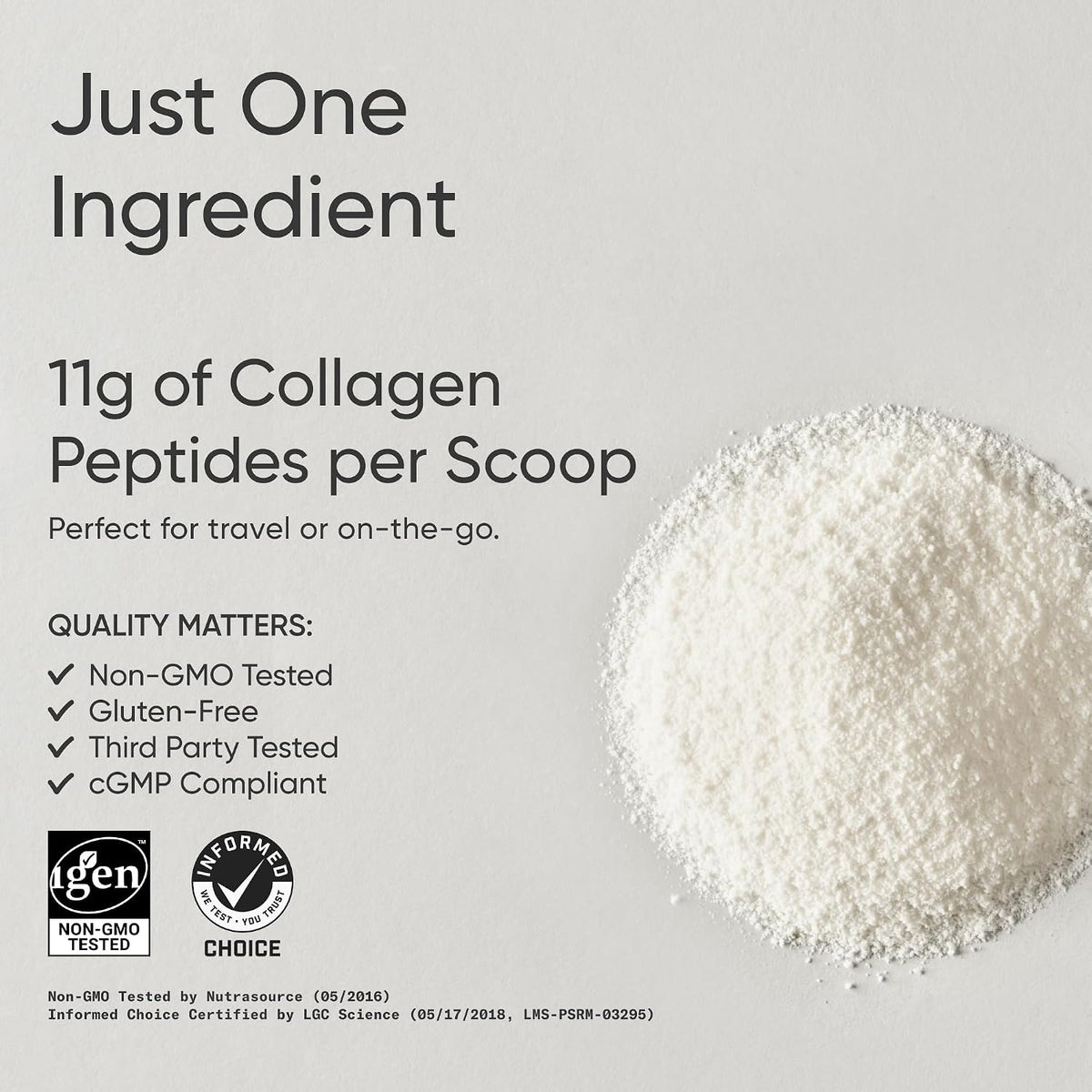 Sports Research® Collagen Peptides Protein Powder, 20 Packets (Unflavored)