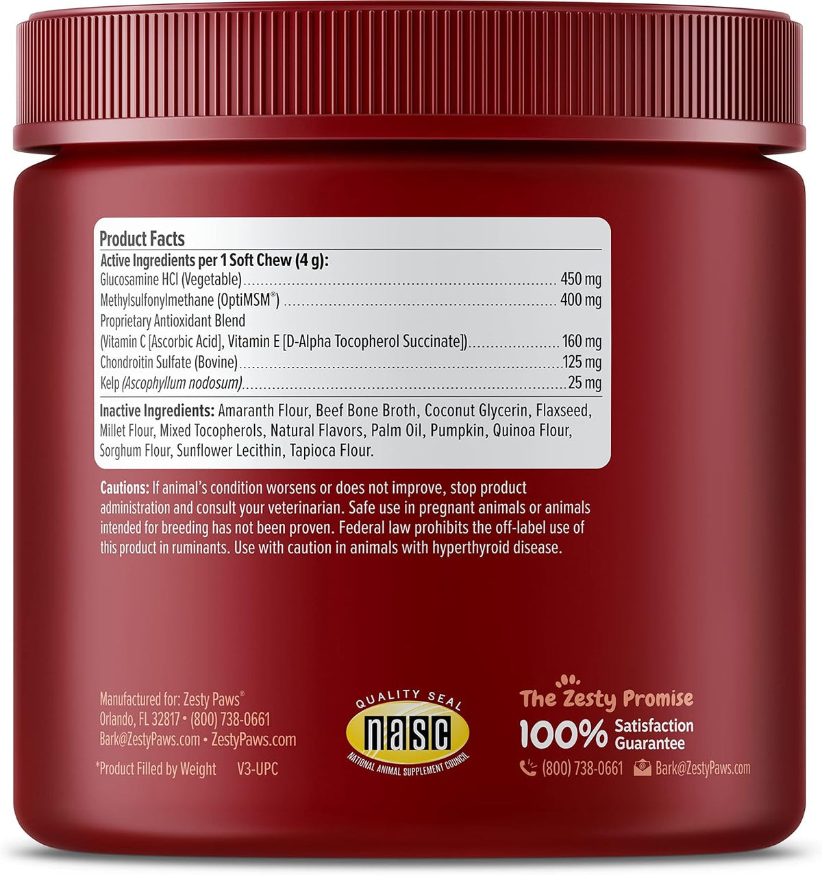 Zesty Paws Mobility Bites Dog Joint Supplement - Hip and Joint Chews for Dogs