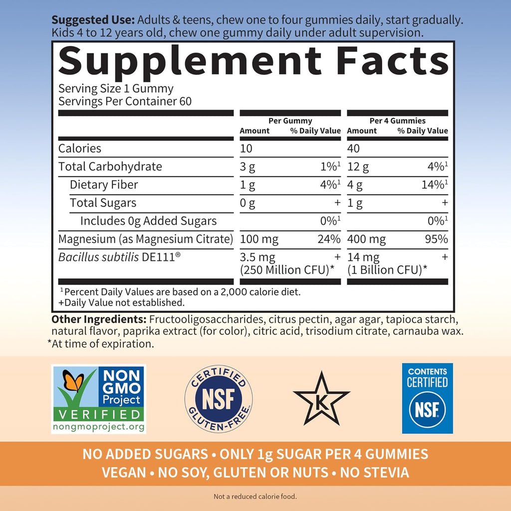 Garden of Life Dr. Formulated Magnesium Gummies, Peach Flavour Pack of 1