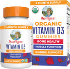 MARY RUTH'S USDA Organic Vitamin D3 Gummies for Ages 4+, Strawberry, 60 ct