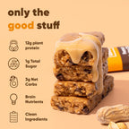 IQBAR Clean Protein Bars, Low Sugar Keto, Peanut Butter