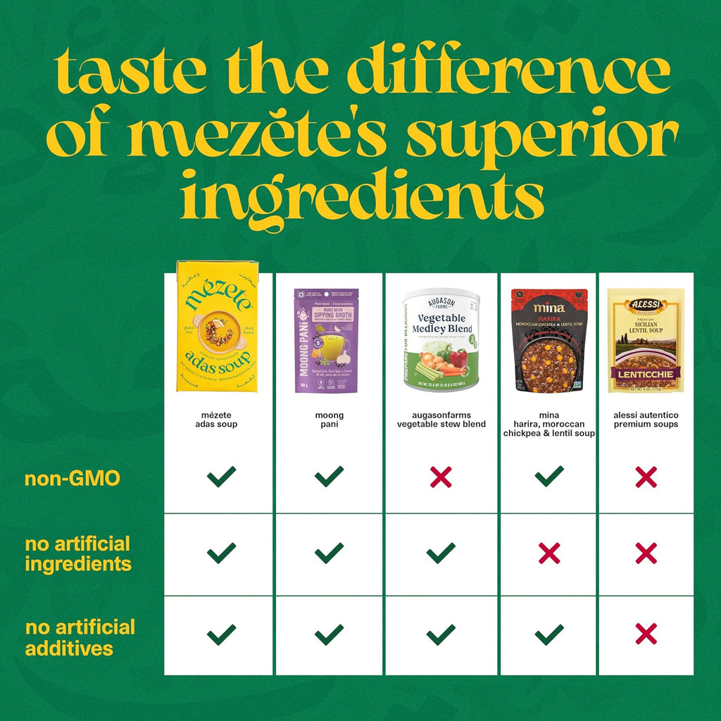 Mezete Traditional Middle Eastern Soup | Adas Lentil Soup pk of 2