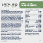 Natural Balance Specialized Nutrition Dog Food, Lamb & Oatmeal, 3.5 lb pk of 1