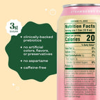 Bloom Pop Prebiotic Soda 12 Pack, Strawberry Cream Flavor