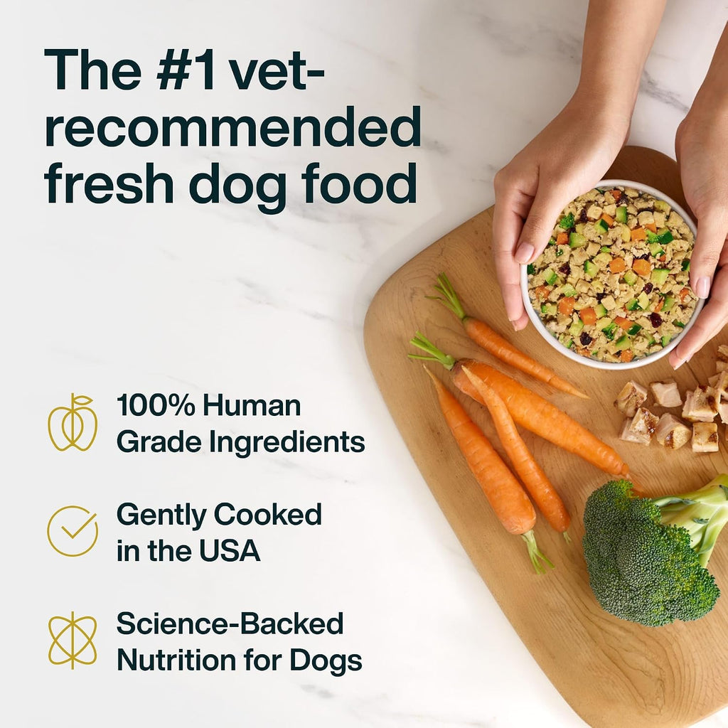 Just Food For Dogs Frozen Fresh Dog Food Toppers and Meals,  Balanced Fresh Pet Meal or Topper, Turkey & Whole Wheat