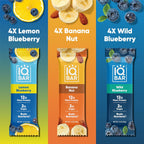IQBAR Clean Protein Bars, Low Sugar Keto, Fruit Variety Pack 12-Count