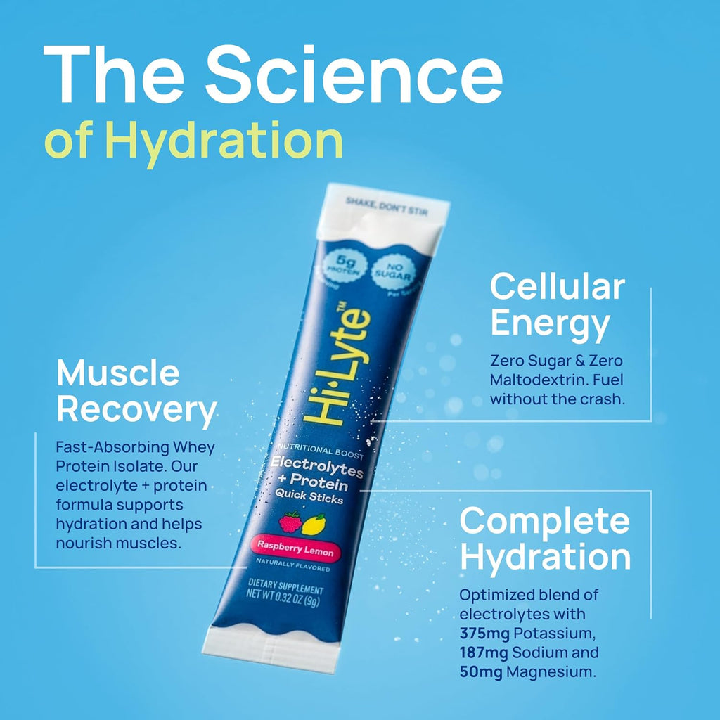 Hi-Lyte Electrolytes Protein Quick Sticks