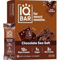 IQBAR Clean Protein Bars, Low Sugar Keto, Chocolate Sea Salt 12-Count