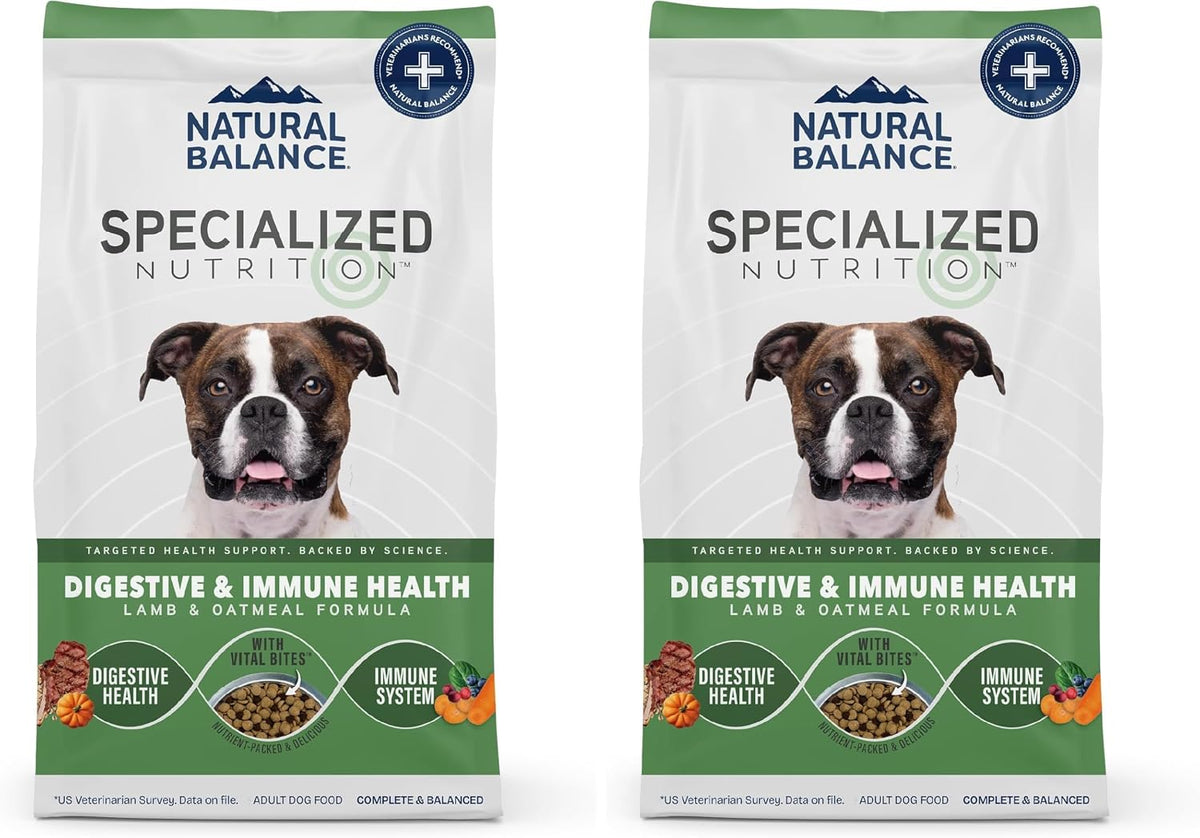 Natural Balance Specialized Nutrition Dry Dog Food with Lamb and Oatmeal for Dogs 3.5 lbs, pk of 2