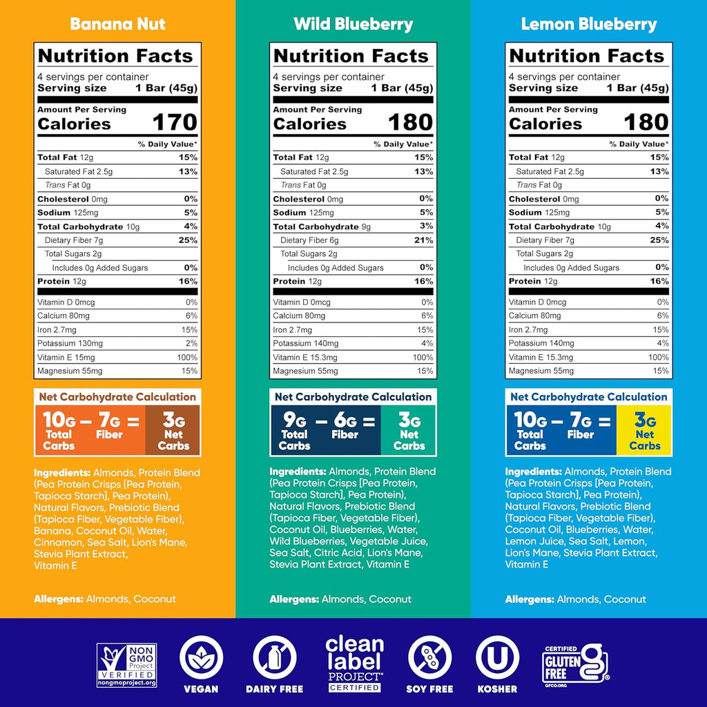 IQBAR Clean Protein Bars, Low Sugar Keto, Fruit + Chocolate Pack 24-Count