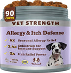 Natural Dog Company Vet Strength Aller-Immune Supplement for Dogs, 90 Chews