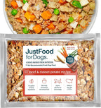 Just Food For Dogs Frozen Fresh Dog Food, Complete Meal or Topper, Beef & Russet Potato 18oz-Pk of 7