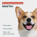 Just Food For Dogs Frozen Fresh Dog Food, Complete Meal or Topper, Beef & Russet Potato 18oz-Pk of 7