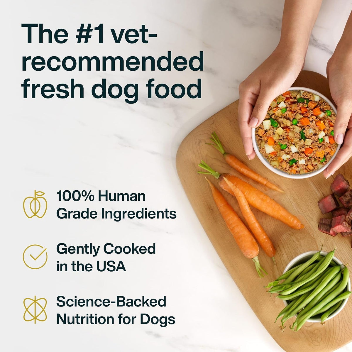 Just Food For Dogs Frozen Fresh Dog Food, Complete Meal or Topper, Beef & Russet Potato 18oz-Pk of 7