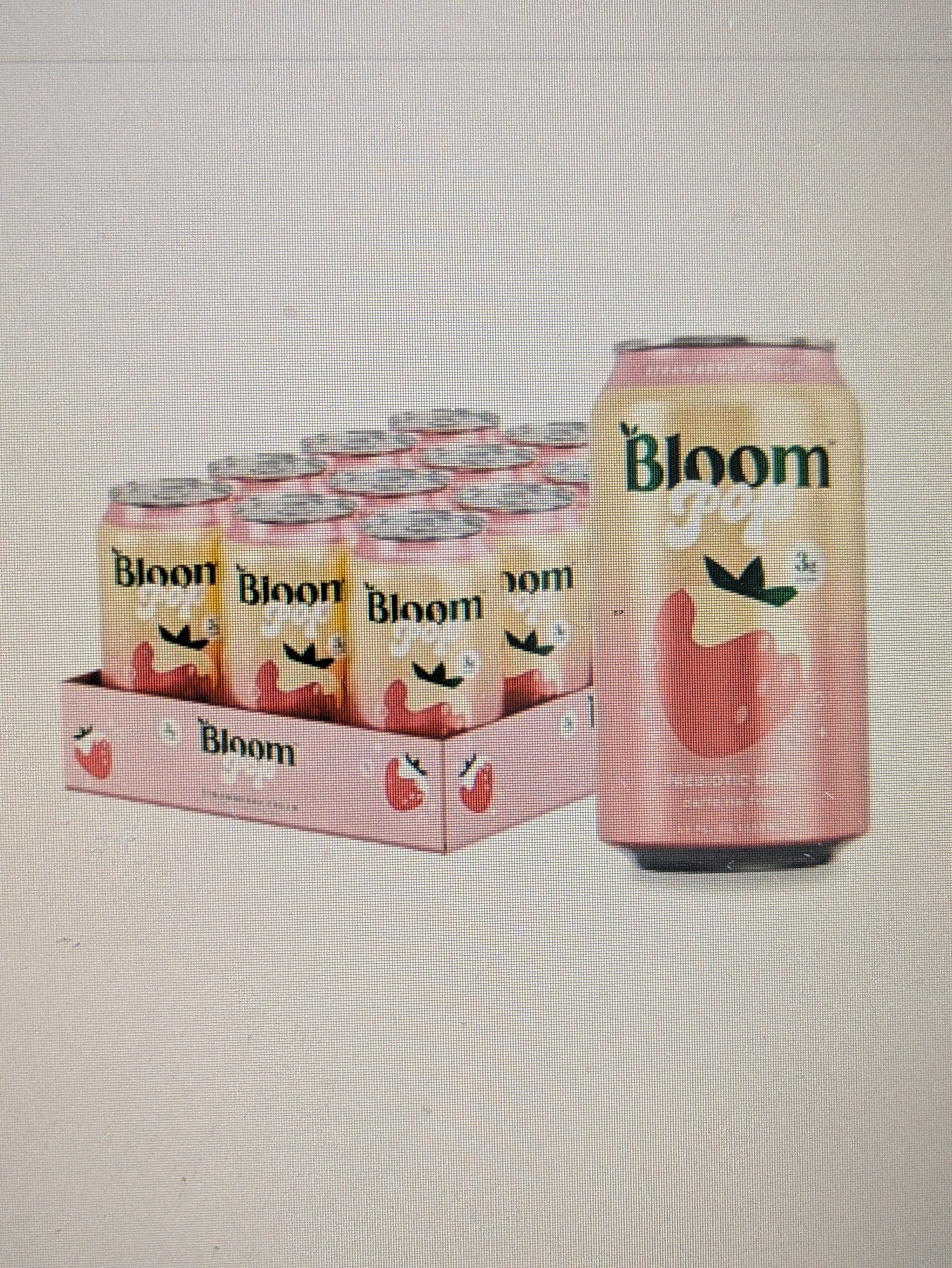 Bloom Pop Prebiotic Soda 12 Pack, Strawberry Cream Flavor