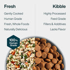 Just Food For Dogs Frozen Fresh Dog Food, Complete Meal or Topper, Chicken & Rice Human Grade Recipe, 18 oz (Pack of 7)