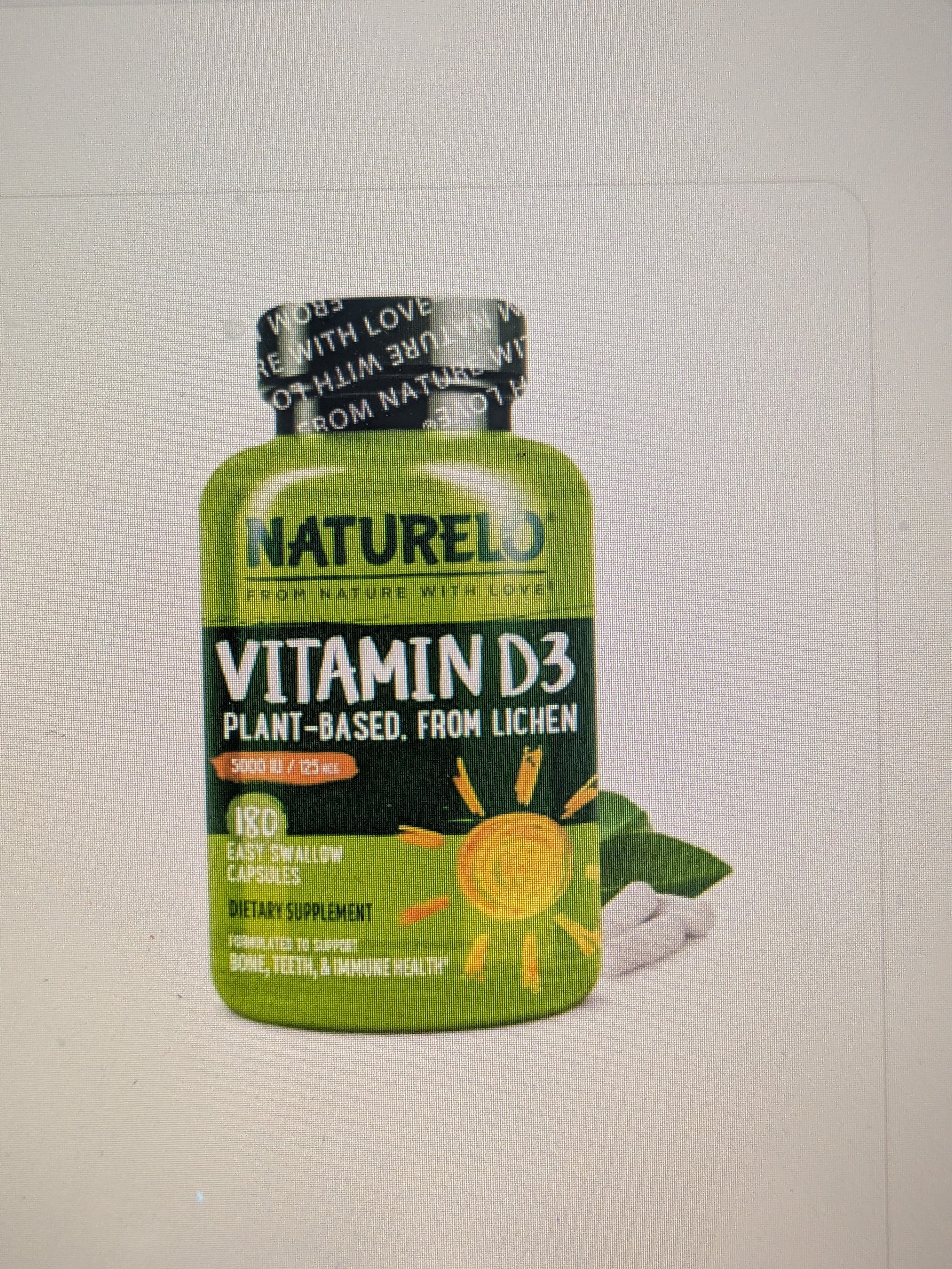 NATURELO Vitamin D - 5000 IU - Natural D3 Supplement for Immune System