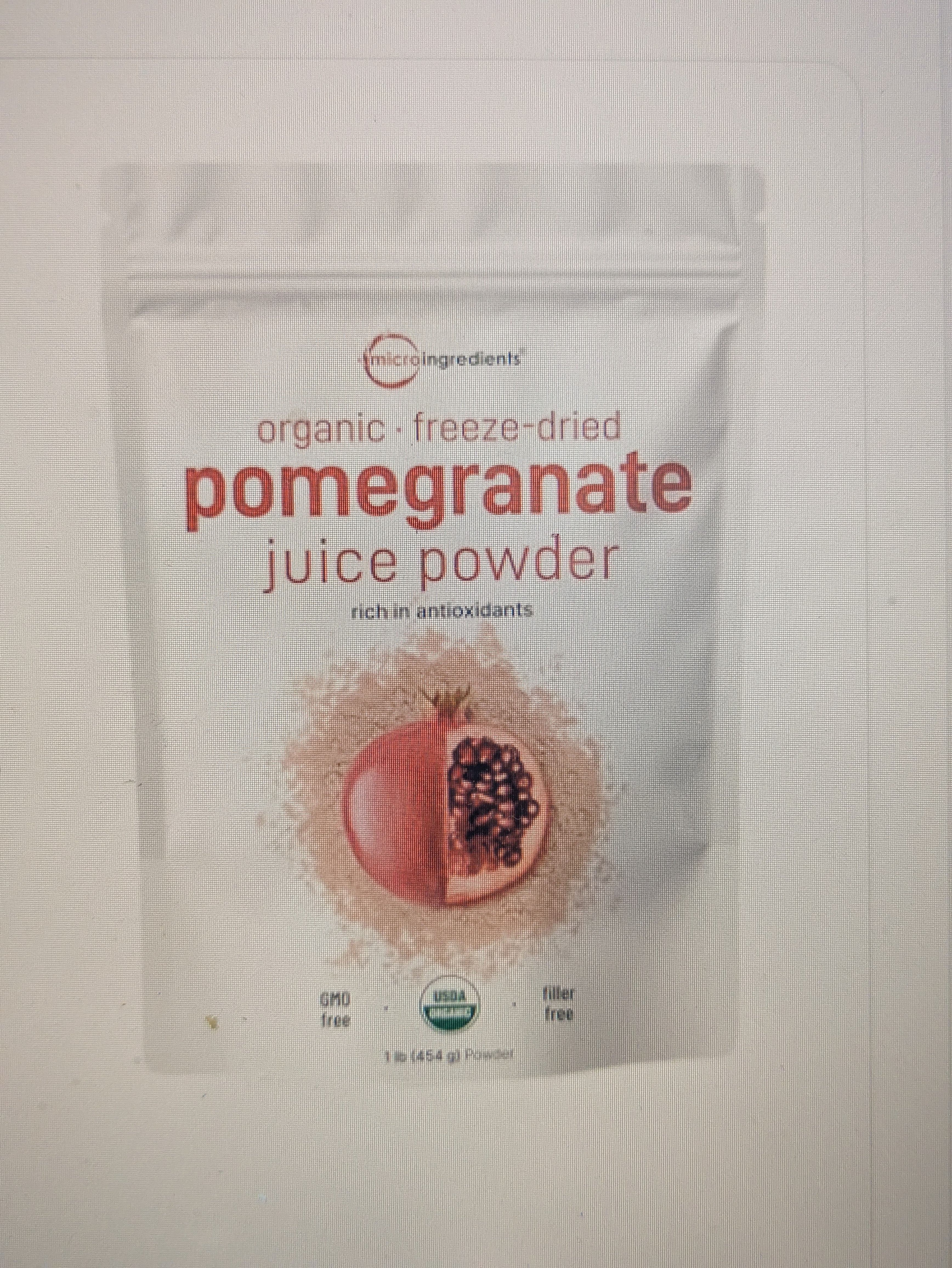 Organic Pomegranate Juice Powder - 100% Natural Fruit Powder - Freeze Dried & Cold Pressed