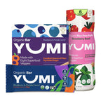 Yumi Organic Toddler Snacks Bars - Blueberry & Purple Carrot & YUMI Rice-Free Baby Puffs Strawberry Basil